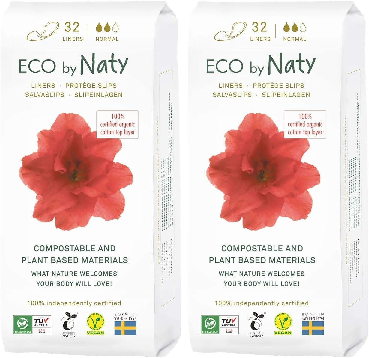 Panty Liners Large for Women – for Daily Use, Thin Discreet and with Organic Cotton to Keep You Fresh (28 Count)