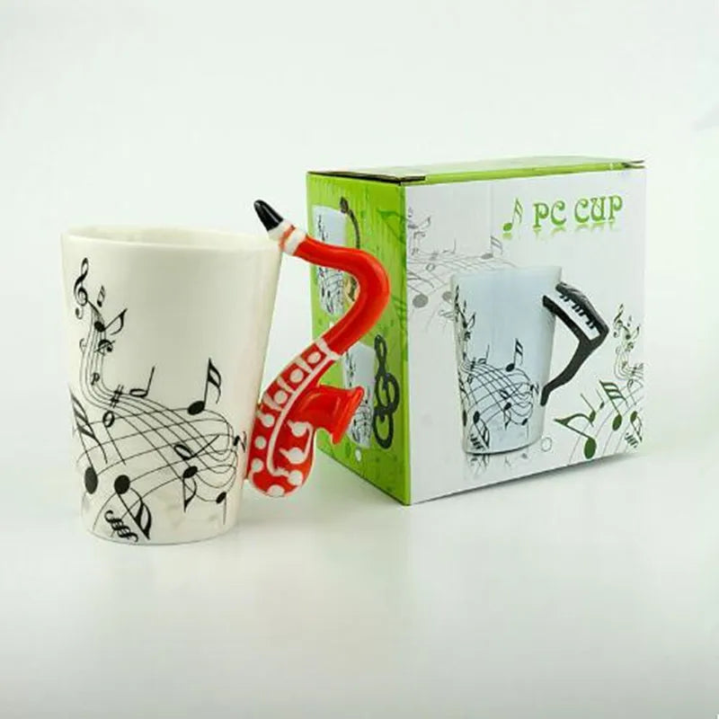 250 Ml Creative Coffee Tea Beverage Cup Ceramic Music themed Mug