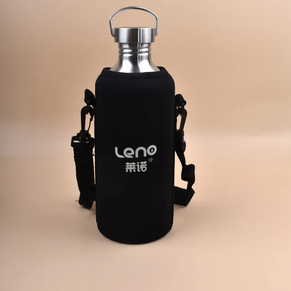 2L Drink Bottle Large Capacity Stainless Steel Single-Layer Metal Flask