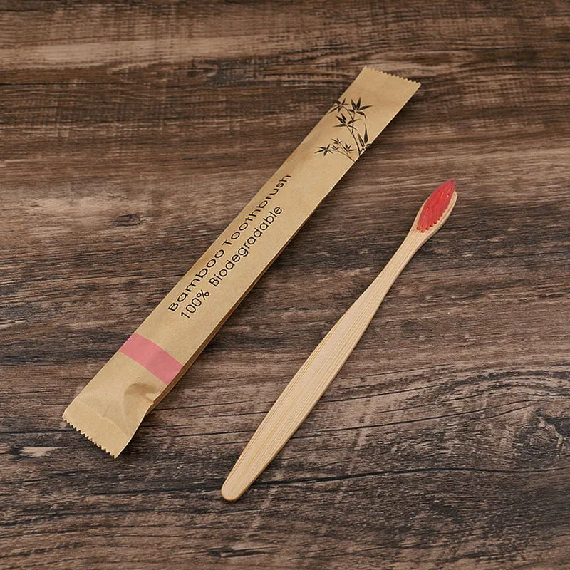 50Pcs Natural Bamboo Toothbrush Wood Toothbrushes Soft Bristles (nylon) Fiber Oral Care