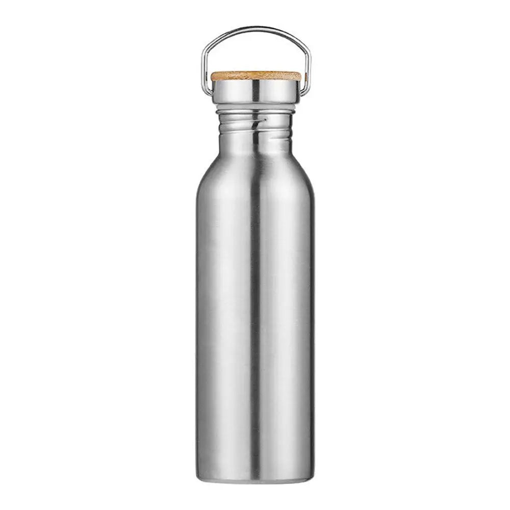 Stainless Steel Sports Fitness Bottle Bicycle Water Bottle Single Walled Insulated Metal Flask