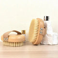 Spa Wooden Body Brush Natural Boar Bristle Exfoliating and Bathing Brush
