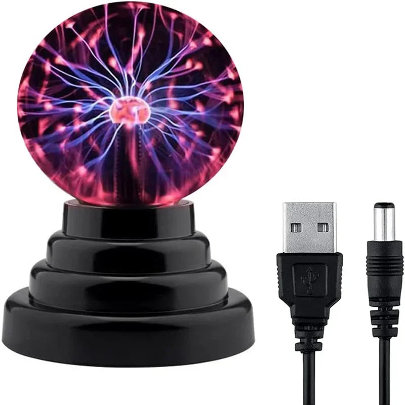 Magic Plasma Ball Lamp Touch Glass LED Night Light for Kids Bedroom Decor Christmas Party Atmosphere Lighting Birthday Gift Toy