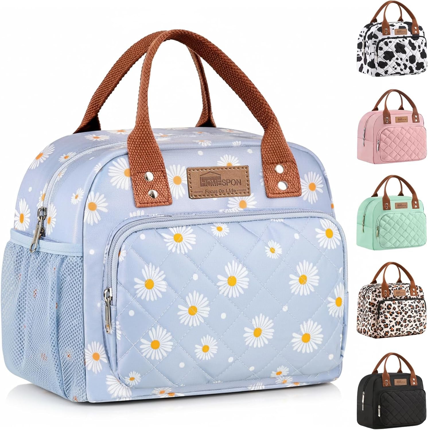 Insulated Lunch Bag for Women Men Work Adult Cool Bag Lunch Box Container Ladies Lunch Tote (Green)