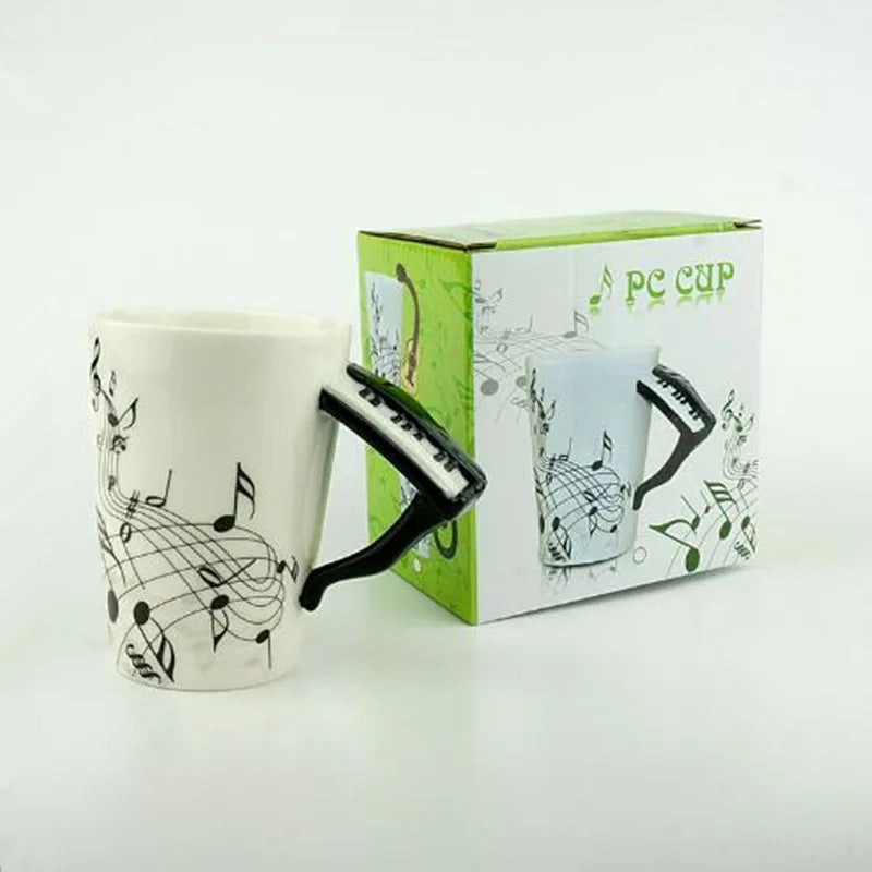 250 Ml Creative Coffee Tea Beverage Cup Ceramic Music themed Mug