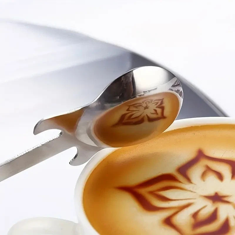 Silver Stainless Steel Guitar Shaped Tea Spoon Novelty Gift Party Dessert Music