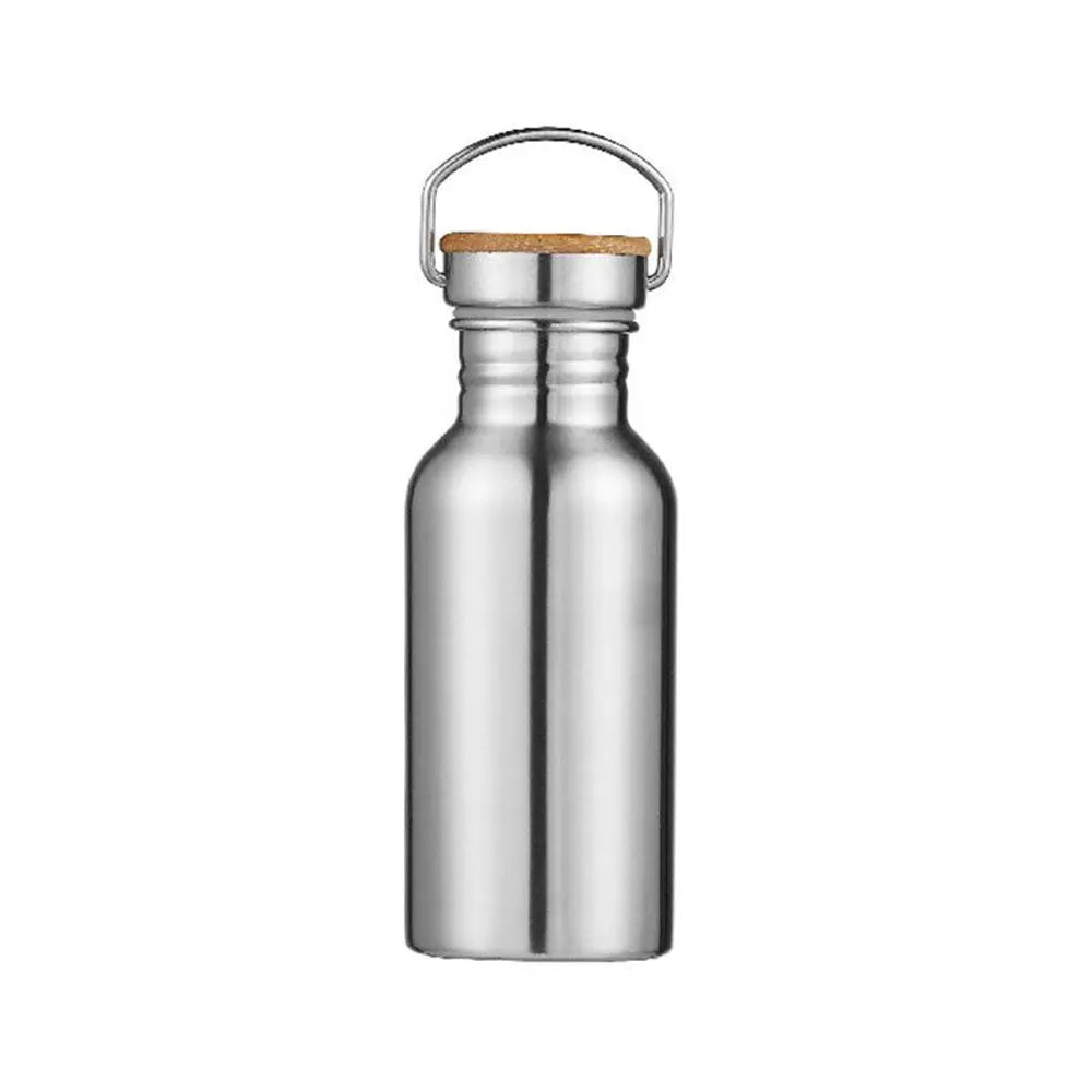 Stainless Steel Sports Fitness Bottle Bicycle Water Bottle Single Walled Insulated Metal Flask