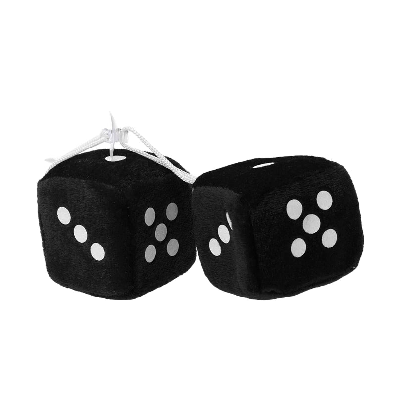 Multicolor Plush Dices Car Hanging Pendant New Year Dice Velvet Dice Model Decoration Rearview Mirrors Styling