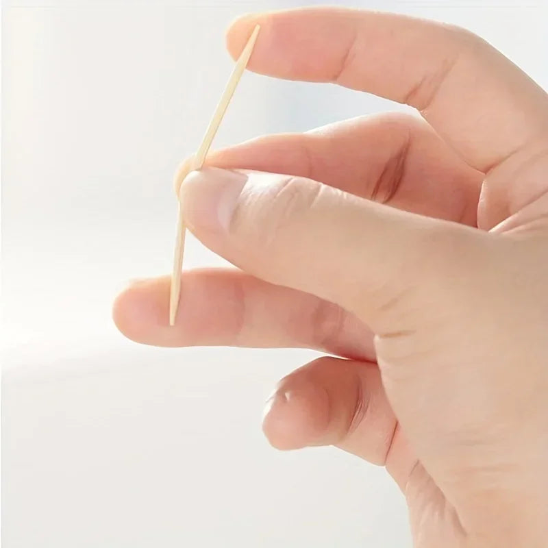 100Pcs Double-Headed Bamboo Toothpicks Natural Bamboo Toothpicks for Home Kitchen Travel Daily Life Oral Wooden Tooth Pick Care