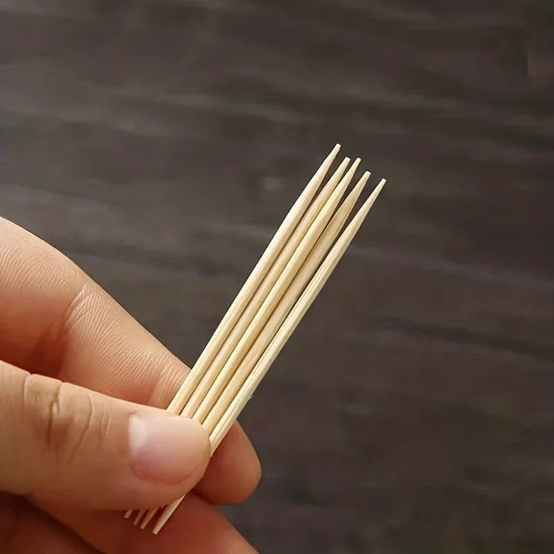 100Pcs Double-Headed Bamboo Toothpicks Natural Bamboo Toothpicks for Home Kitchen Travel Daily Life Oral Wooden Tooth Pick Care