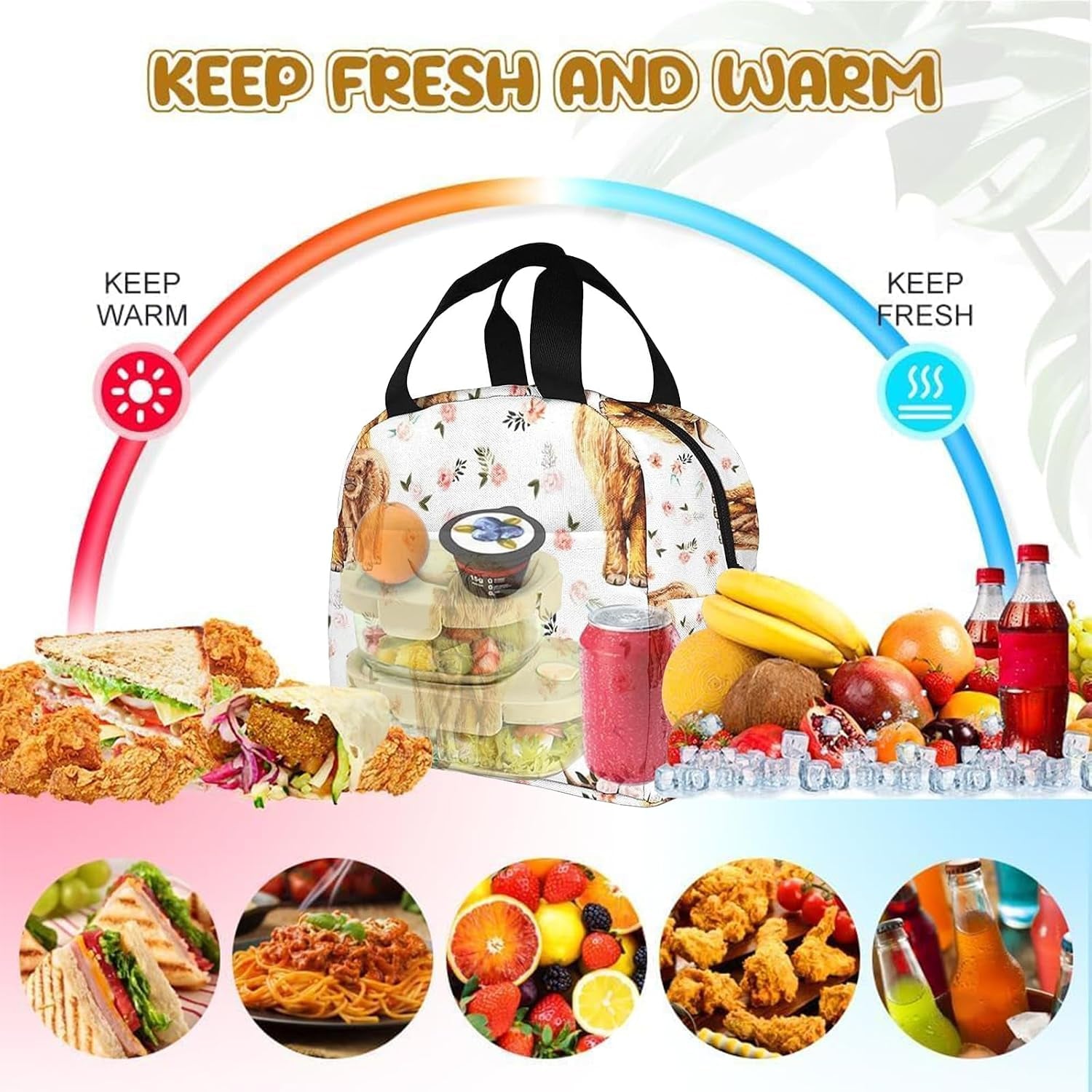 Highland Cow Insulated Lunch Bag