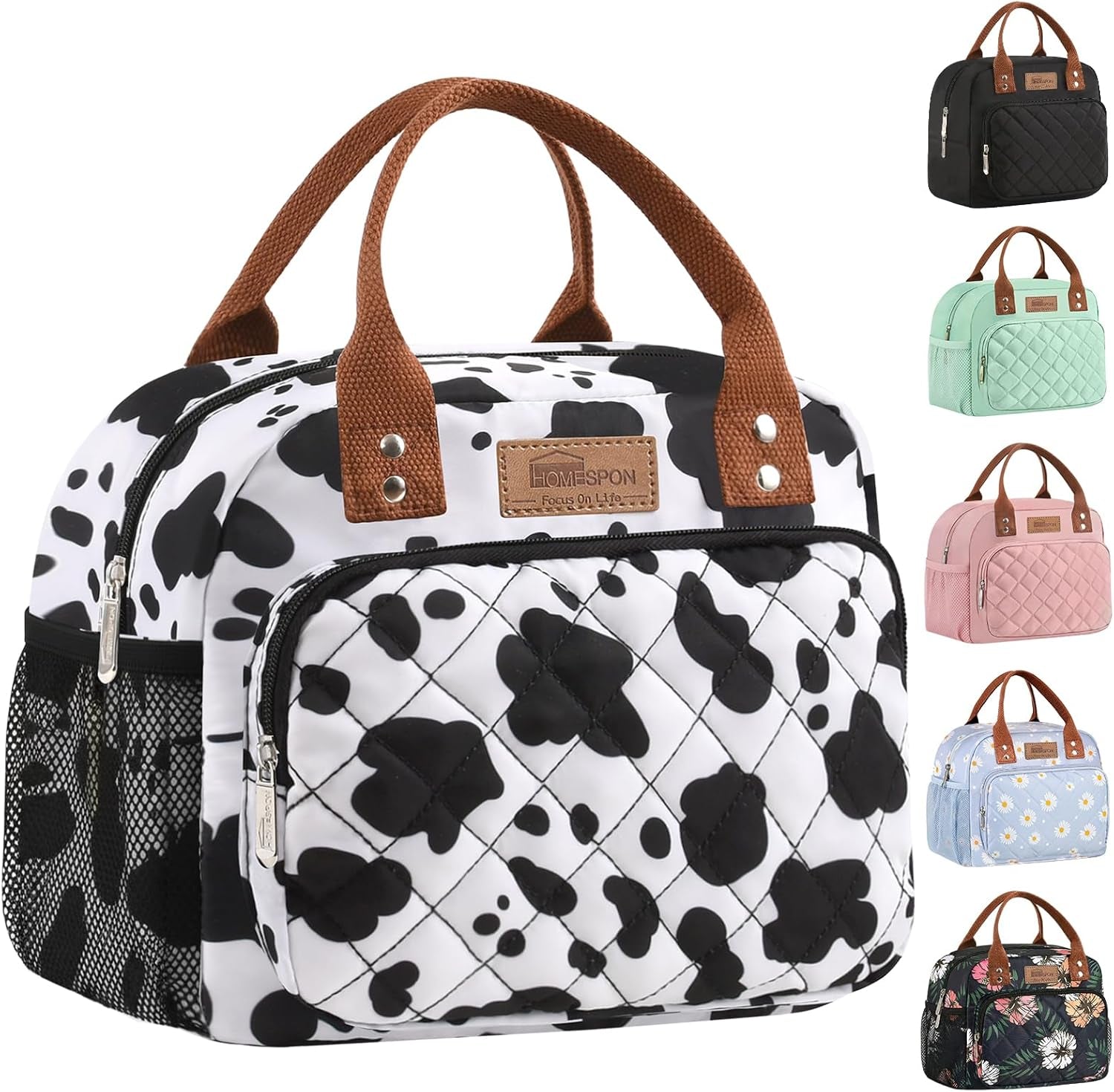 Insulated Lunch Bag for Women Men Work Adult Cool Bag Lunch Box Container Ladies Lunch Tote (Green)