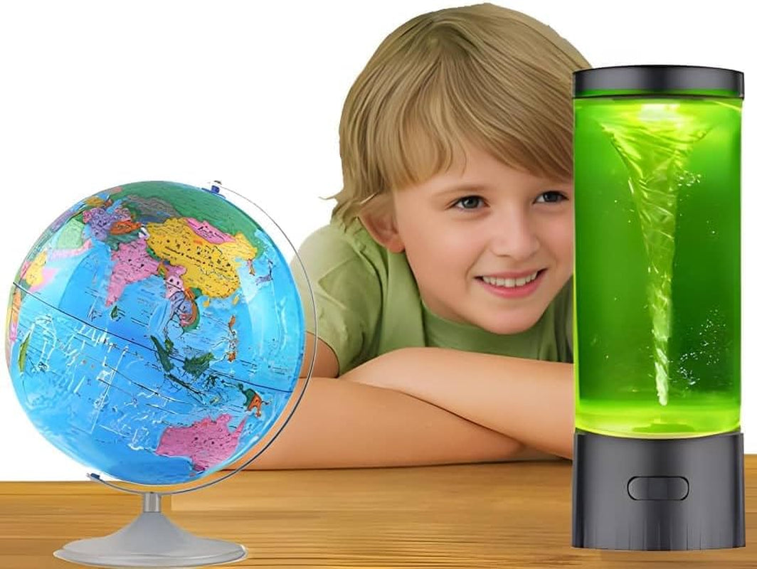 Twister Hurricane Light- Novelty Nature Decor Gift for Boys Girls, Men, Women Mini Water Vortex Maker Mood Night Light Birthday Holiday Christmas, HT-01