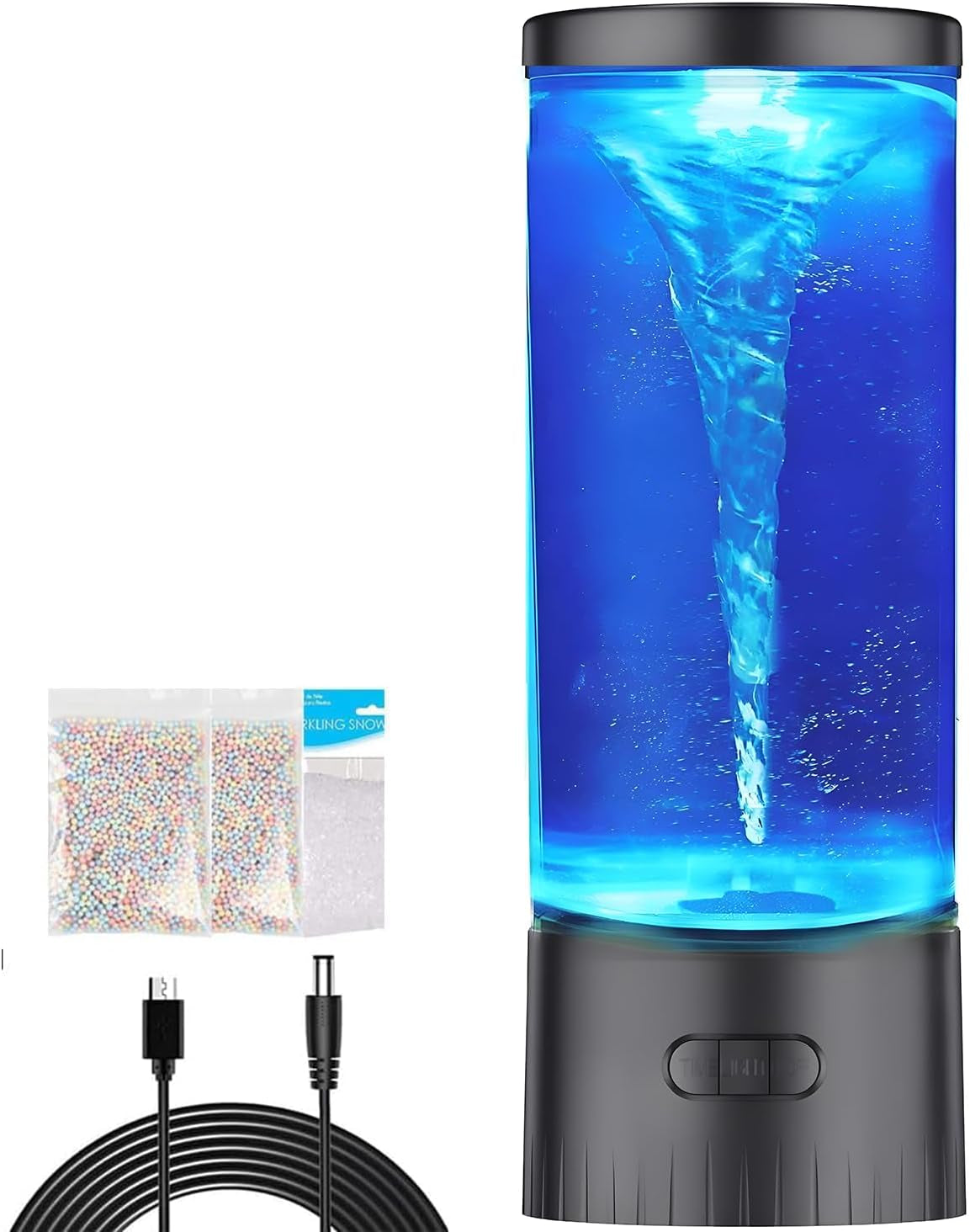 Twister Hurricane Light- Novelty Nature Decor Gift for Boys Girls, Men, Women Mini Water Vortex Maker Mood Night Light Birthday Holiday Christmas, HT-01
