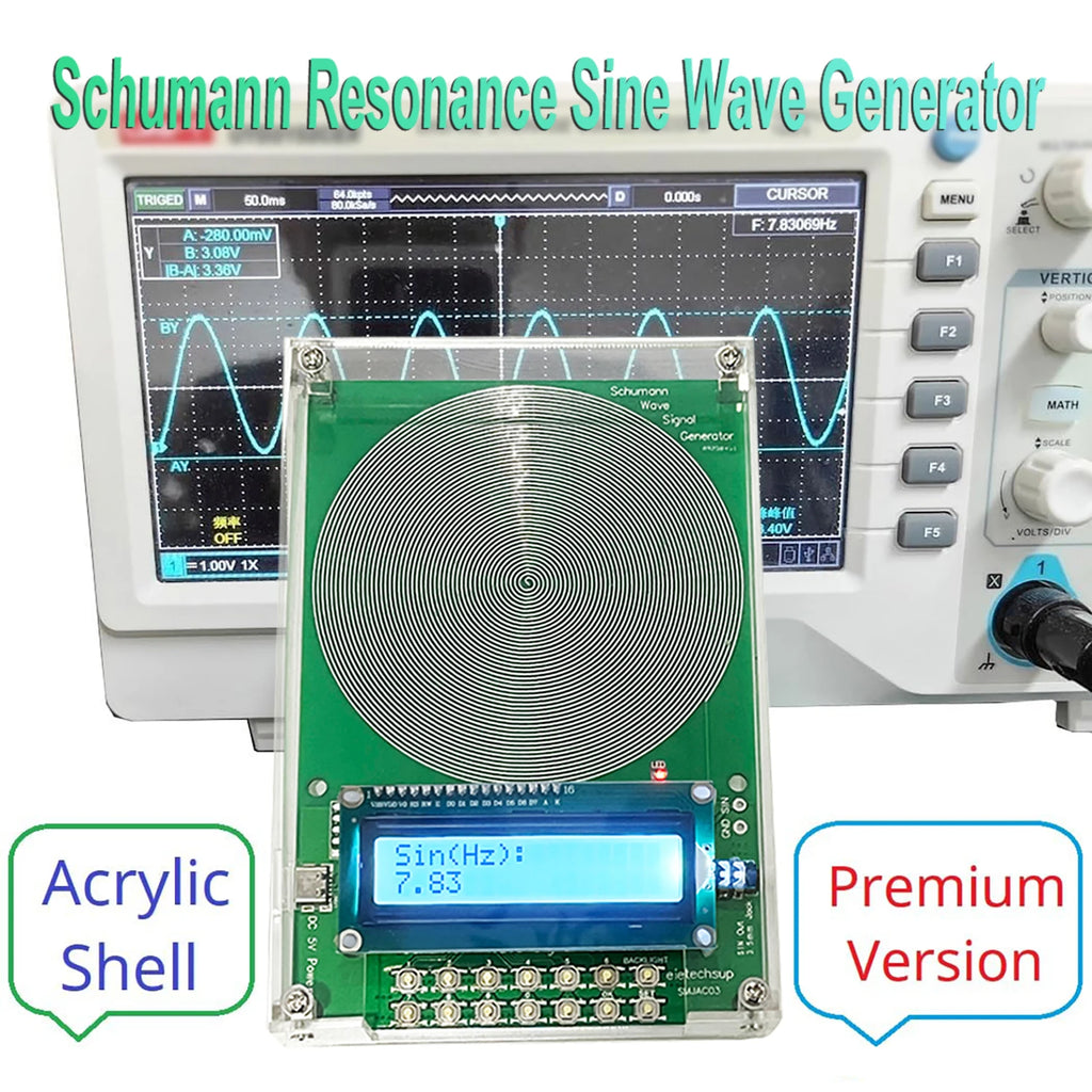 DC 4-15V 7.83Hz Schumann Wave Generator 0.01Hz~100000Hz Pure Sine FM Signal Generator Audio Resonator Sine Pulse Wave Generator