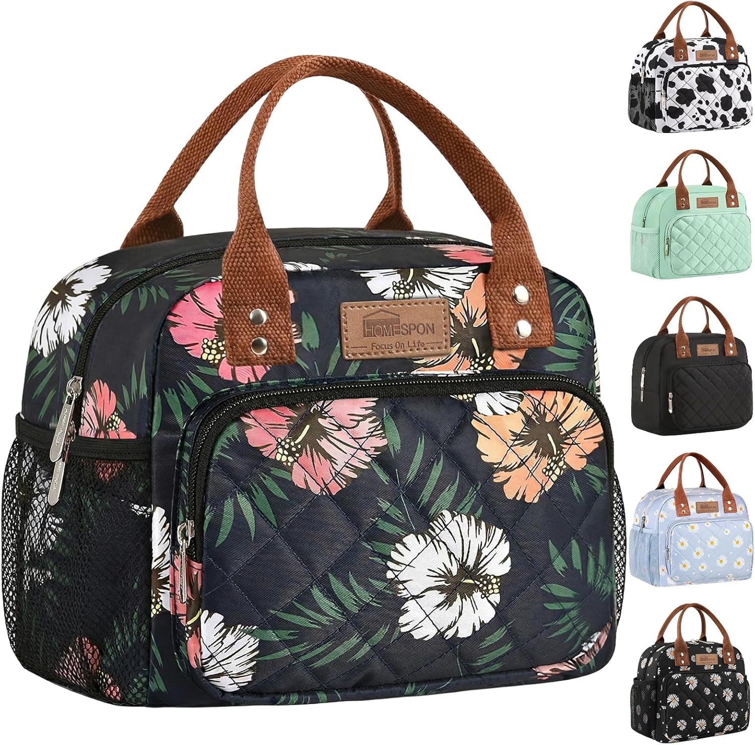 Insulated Lunch Bag for Women Men Work Adult Cool Bag Lunch Box Container Ladies Lunch Tote (Green)