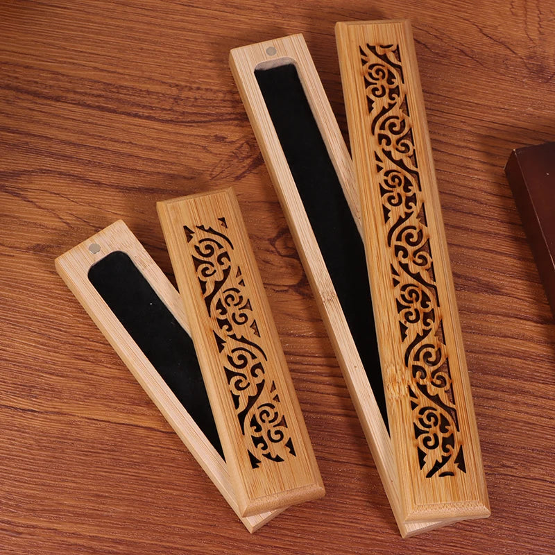1Pc Bamboo Incense Burner with Laying Plate Aromatherapy Bamboo Insence Box Burner Ash Catcher for Incense Storage and Burning