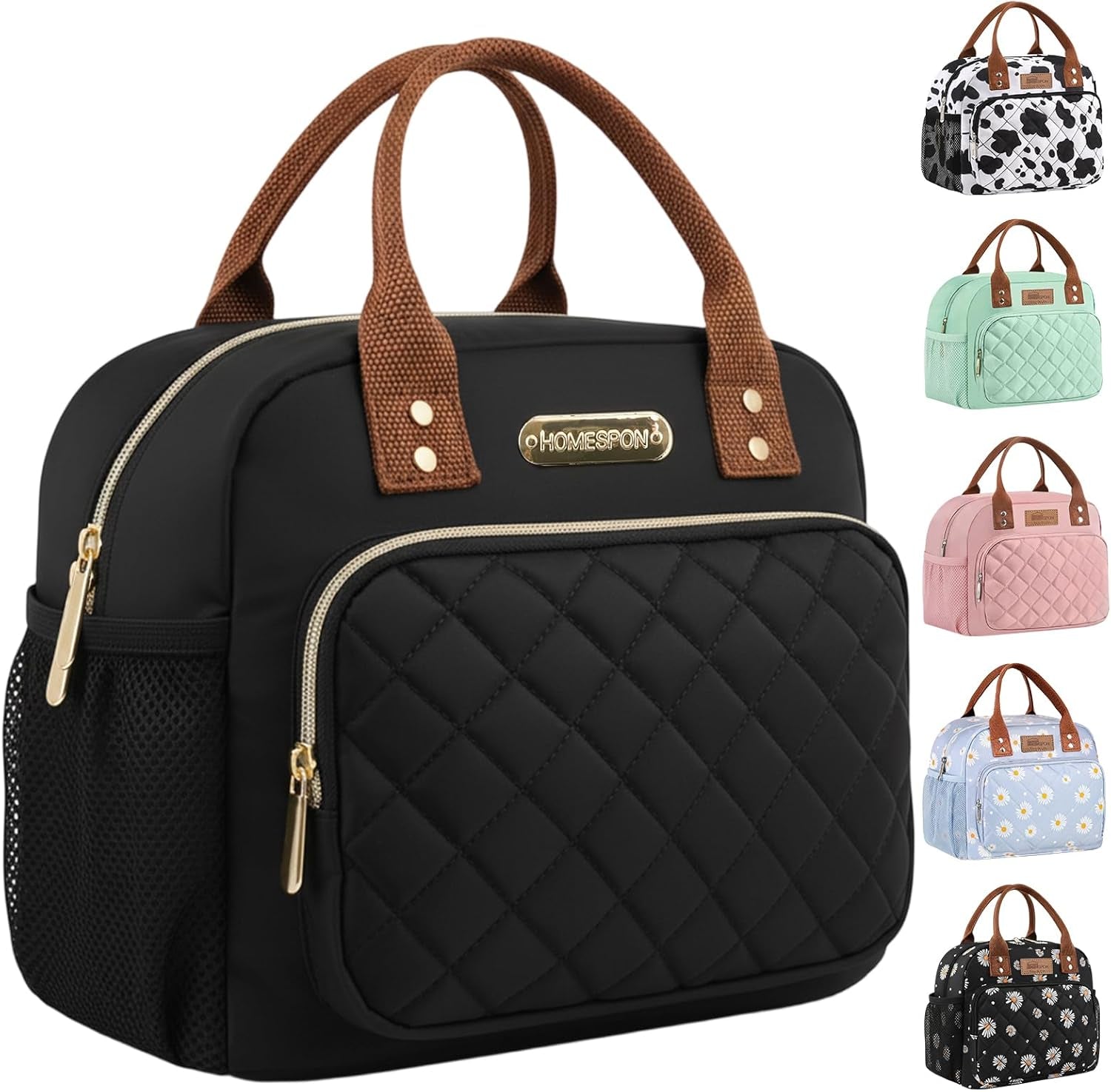 Insulated Lunch Bag for Women Men Work Adult Cool Bag Lunch Box Container Ladies Lunch Tote (Green)