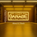 Garage Neon Sign 3D Carved Wall Art for Man Cave Tool Room & Shop Decor LED Light Sign with USB Power Easy Wall Mount Ideal Gift