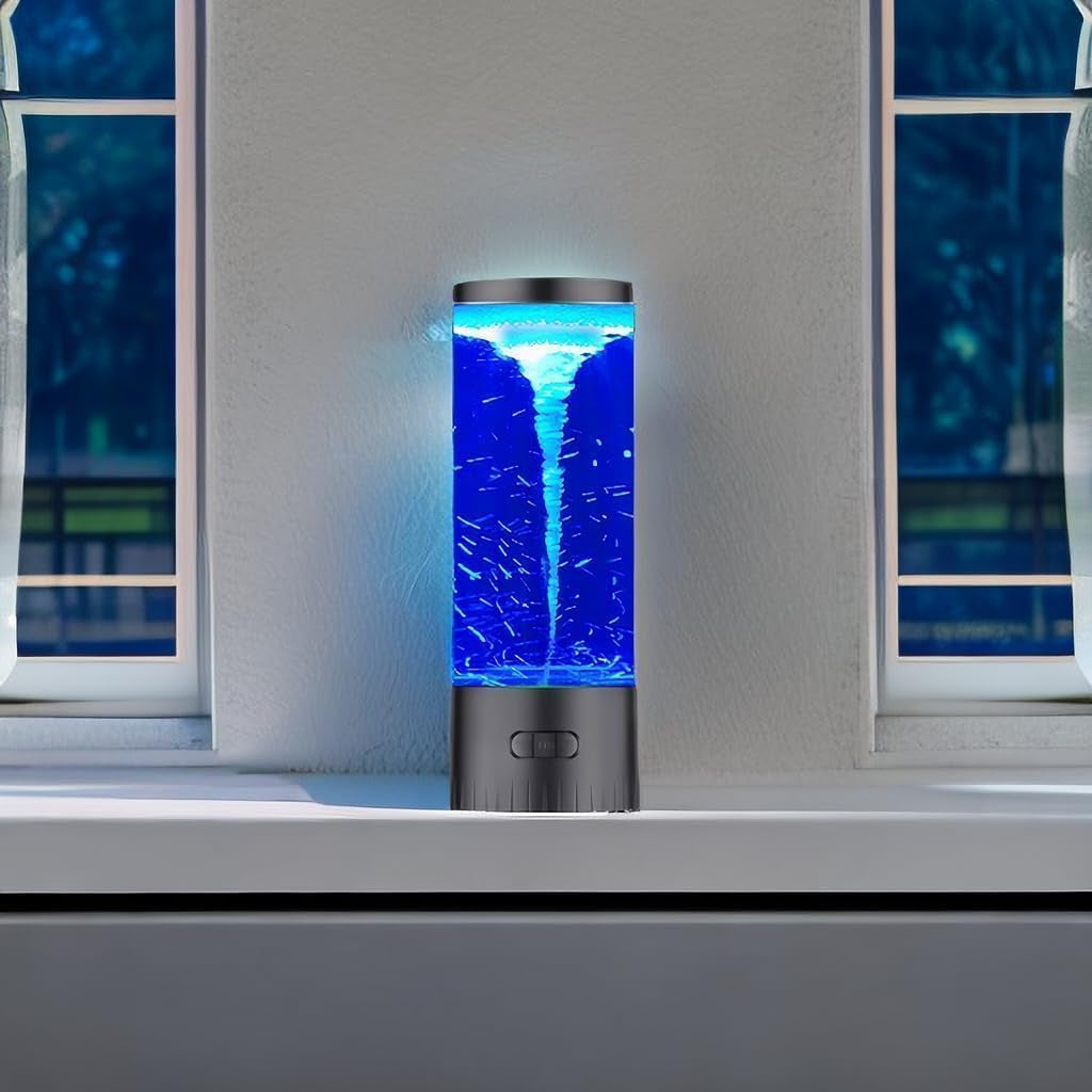 Twister Hurricane Light- Novelty Nature Decor Gift for Boys Girls, Men, Women Mini Water Vortex Maker Mood Night Light Birthday Holiday Christmas, HT-01