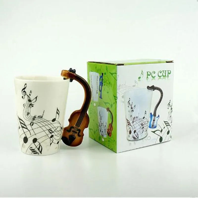 250 Ml Creative Coffee Tea Beverage Cup Ceramic Music themed Mug