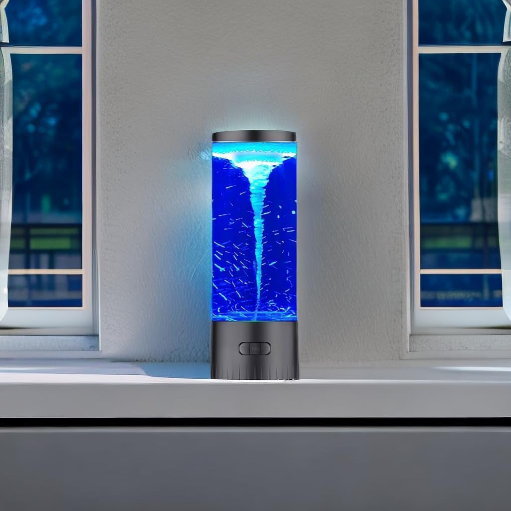 Twister Hurricane Light- Novelty Nature Decor Gift for Boys Girls, Men, Women Mini Water Vortex Maker Mood Night Light Birthday Holiday Christmas, HT-01
