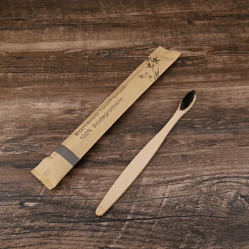 50Pcs Natural Bamboo Toothbrush Wood Toothbrushes Soft Bristles (nylon) Fiber Oral Care