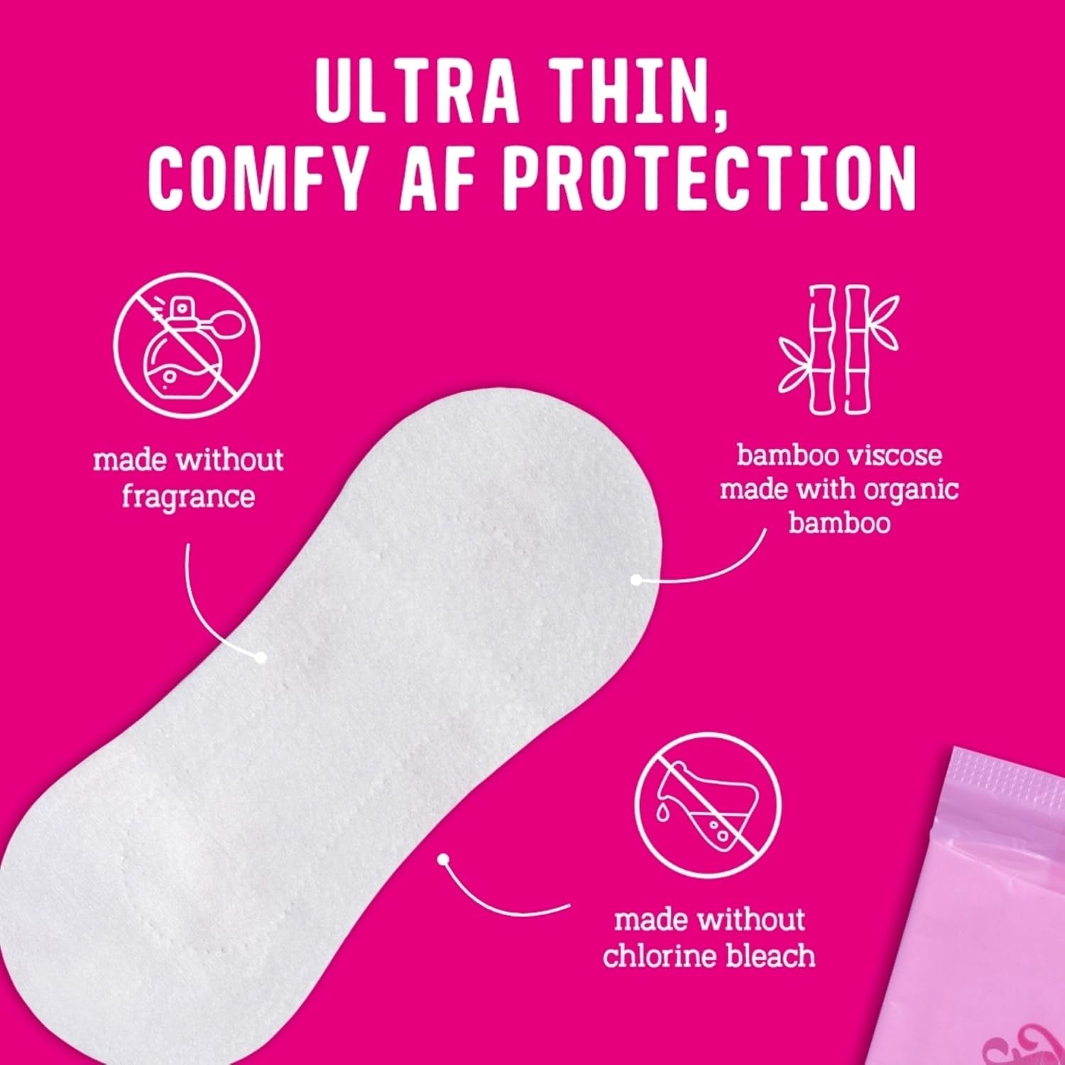 - Daily Liners (96 Pack) Very Light w - Wrapped, Ultra-Thin - Natural, Absorbent, Soft & Breathable - Made with Organic Bamboo - Panty Liners for Women - Fragrance Free - Vegan & Cruelty Free