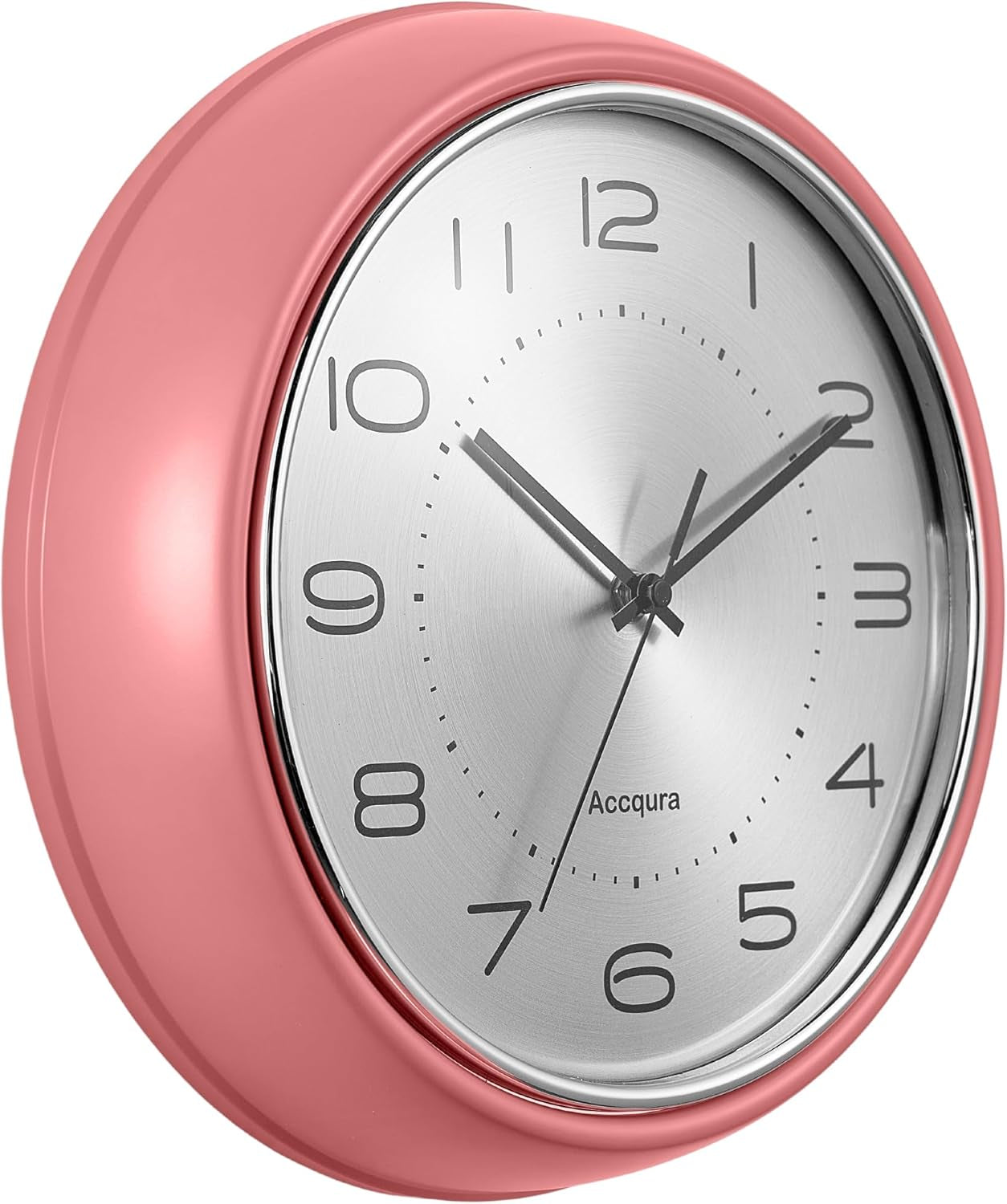 12 Inch Vintage Retro Wall Clock, Metal Dial Silent Non-Ticking Domed Glass Battery Operated, Design for Kitchen Living Room, Bedroom,Office (Sage Green)