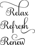 3 Pieces Letter Sign Black Metal Relax Refresh Renew Bathroom Wall Art Metal Black Farmhouse Wall Decorations for Home Living Room Any Room Bathroom Sign (Gold)