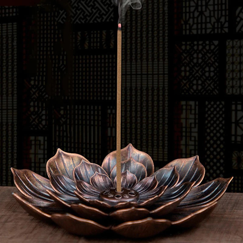 1PC Alloy Incense Burner Stick Holder Lotus Incense Burner 12 Styles