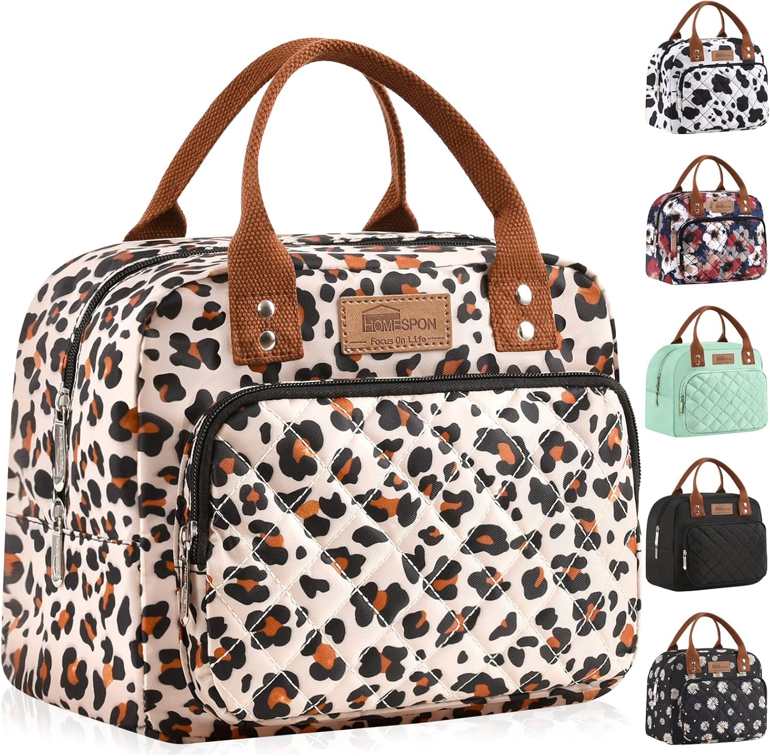 Insulated Lunch Bag for Women Men Work Adult Cool Bag Lunch Box Container Ladies Lunch Tote (Green)