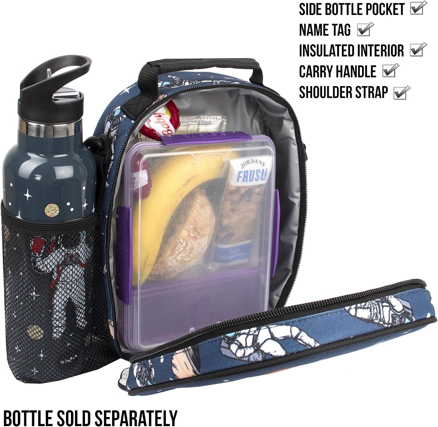 Kids Lunch Bag for School - Insulated with Water Pocket