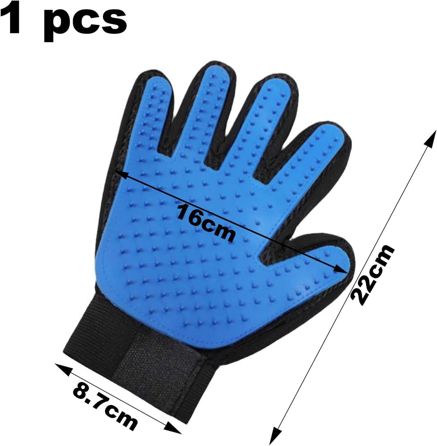 1 Piece Dog Washing Gloves(New 180 Pins), Pet Grooming Glove, Dog Brush Glove, Cat Mittens for Grooming, Furniture Pet Hair Remover Mitt, Pet Massage Glove for Cat Dog Horse Rabbit Animal-Right Hand