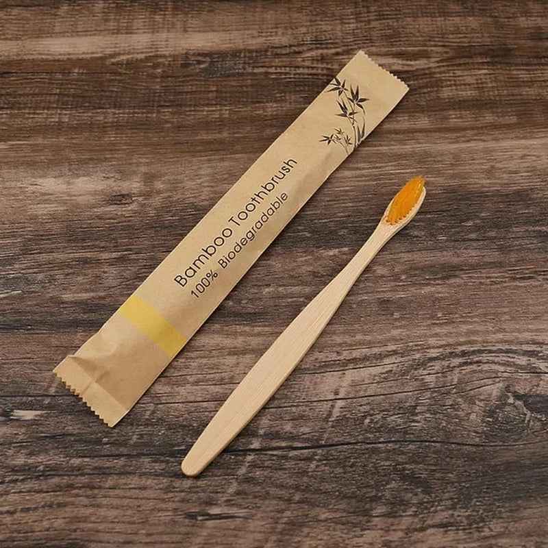 50Pcs Natural Bamboo Toothbrush Wood Toothbrushes Soft Bristles (nylon) Fiber Oral Care