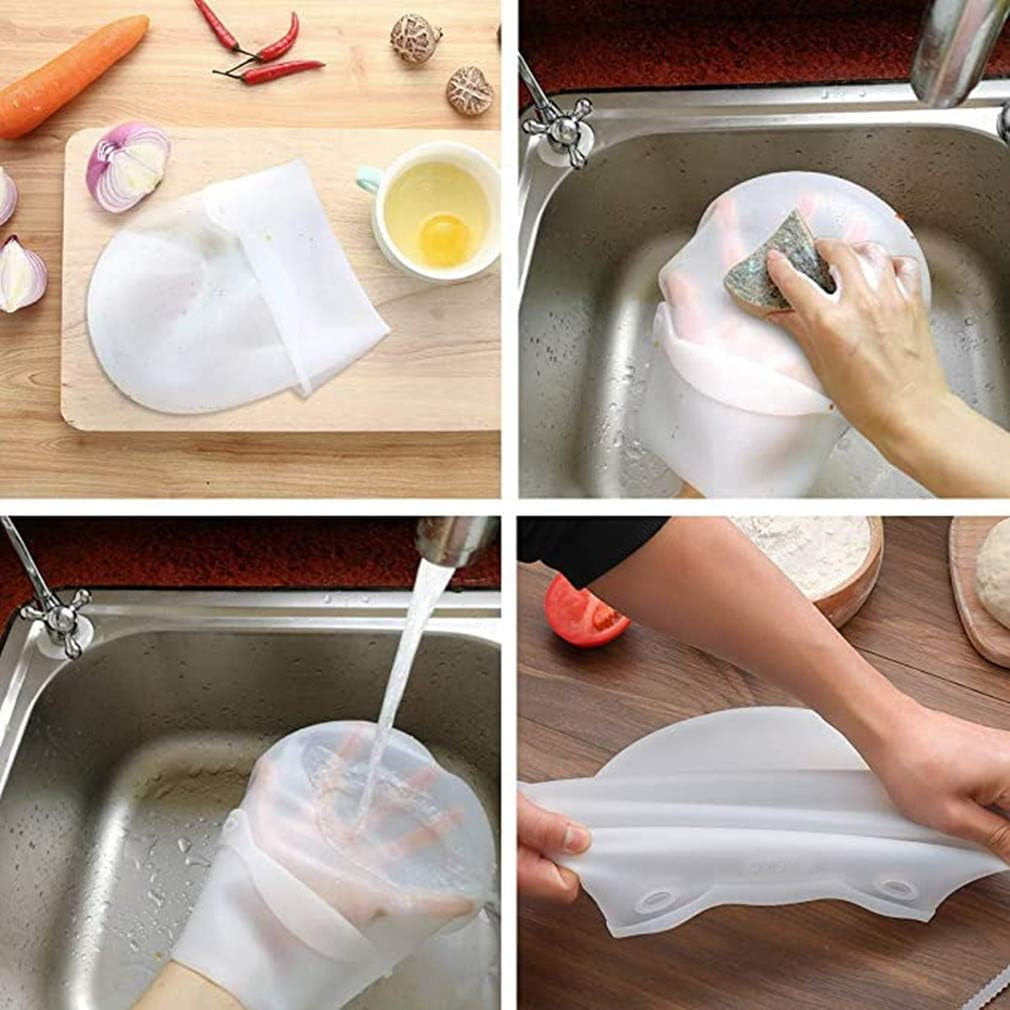 Silicone Kneading Bags, Reusable Food-Grade Silicone, for Bread, Pastry, Pizza & Tortilla, Flour-Mixing Preservation Bags 2 Pcs