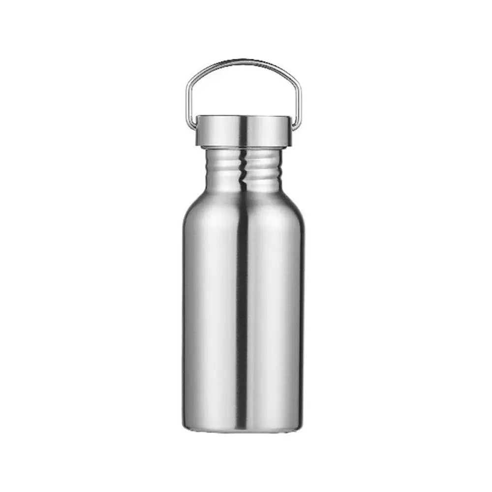 Stainless Steel Sports Fitness Bottle Bicycle Water Bottle Single Walled Insulated Metal Flask