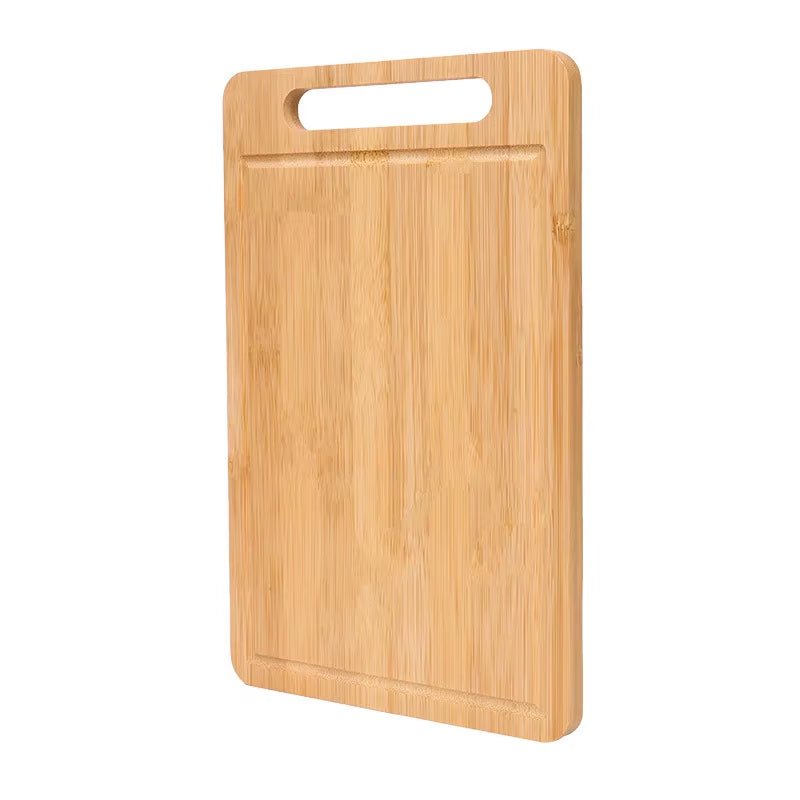 Double-Sided Bamboo Cutting Board - Natural Moso Bamboo Anti-Mold Kitchen Chopping Board