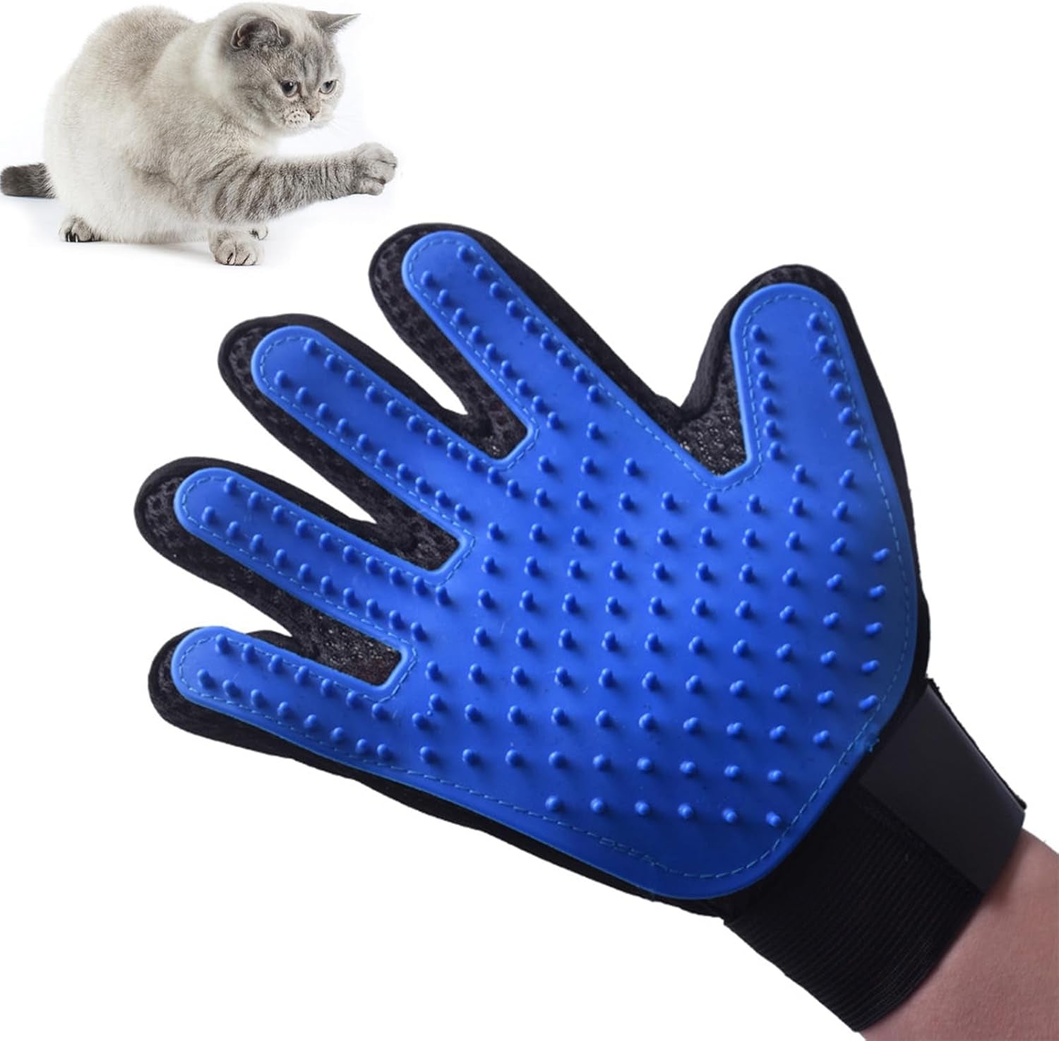 1 Piece Dog Washing Gloves(New 180 Pins), Pet Grooming Glove, Dog Brush Glove, Cat Mittens for Grooming, Furniture Pet Hair Remover Mitt, Pet Massage Glove for Cat Dog Horse Rabbit Animal-Right Hand