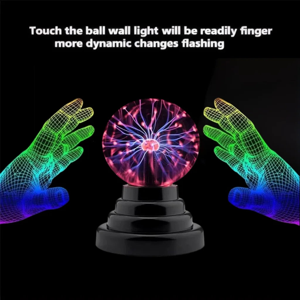 Magic Plasma Ball Lamp Touch Glass LED Night Light for Kids Bedroom Decor Christmas Party Atmosphere Lighting Birthday Gift Toy