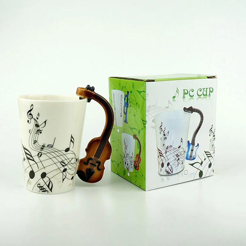 250 Ml Creative Coffee Tea Beverage Cup Ceramic Music themed Mug