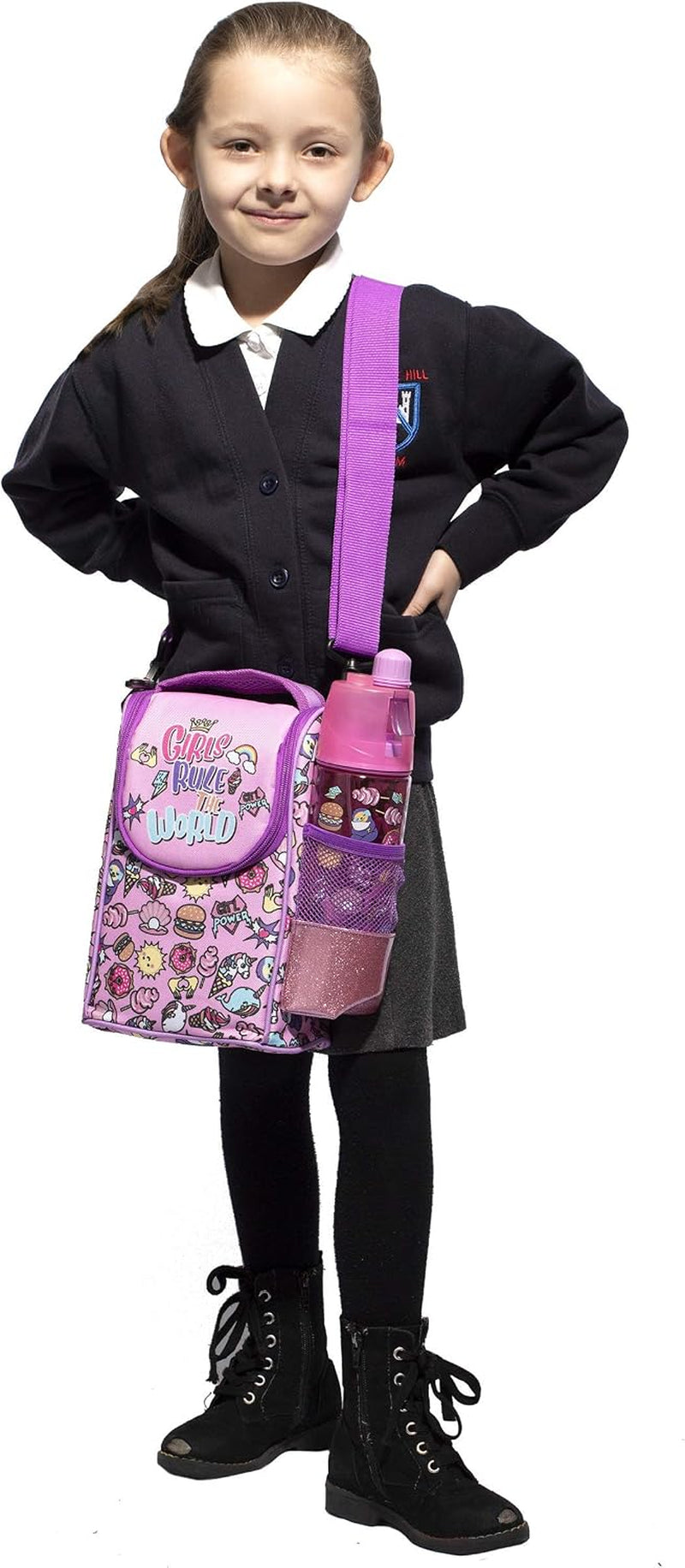 Kids Lunch Bag for School - Insulated with Water Pocket - 5 Designs
