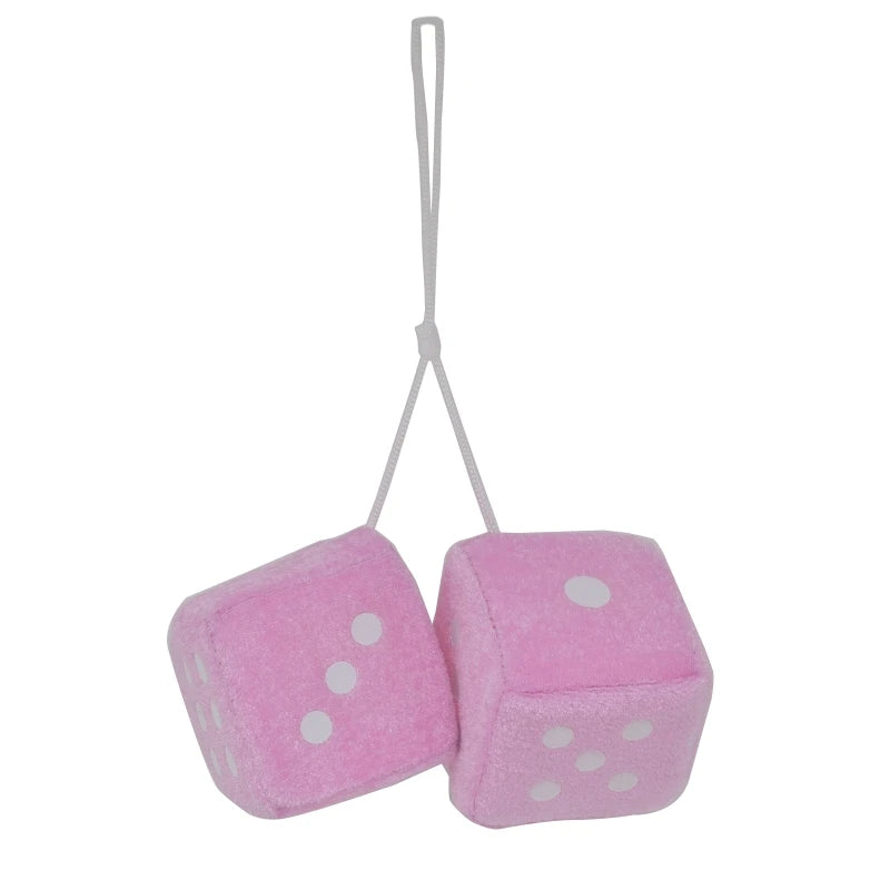 Multicolor Plush Dices Car Hanging Pendant New Year Dice Velvet Dice Model Decoration Rearview Mirrors Styling
