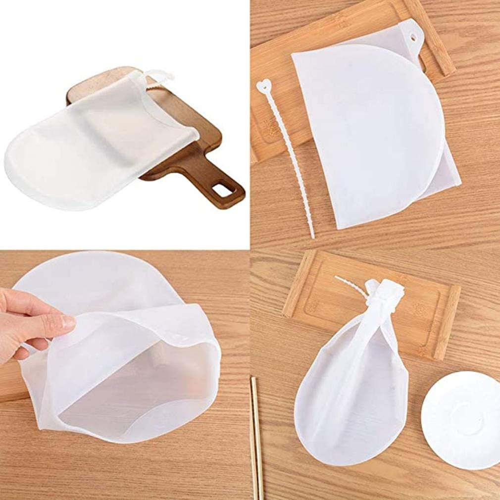 Silicone Kneading Bags, Reusable Food-Grade Silicone, for Bread, Pastry, Pizza & Tortilla, Flour-Mixing Preservation Bags 2 Pcs