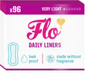 - Daily Liners (96 Pack) Very Light w - Wrapped, Ultra-Thin - Natural, Absorbent, Soft & Breathable - Made with Organic Bamboo - Panty Liners for Women - Fragrance Free - Vegan & Cruelty Free