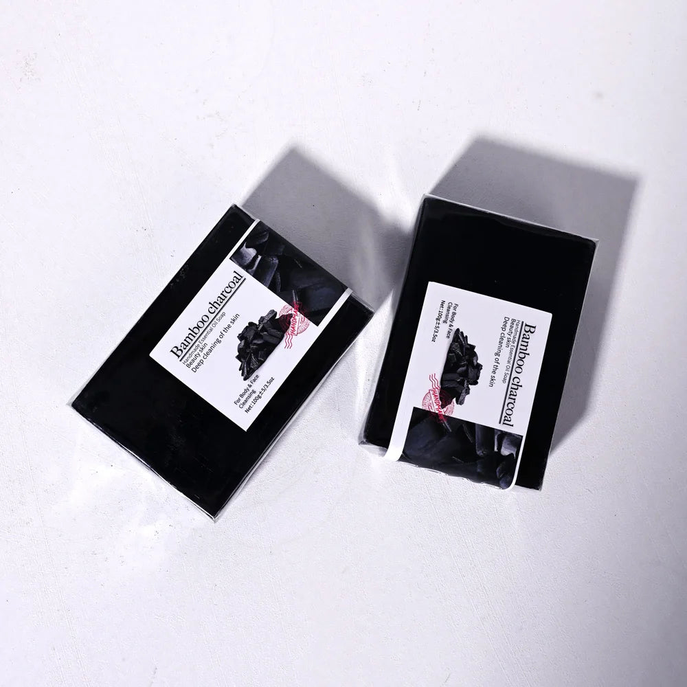 100G Bamboo Charcoal Soap Natural Organic Activated Charcoal