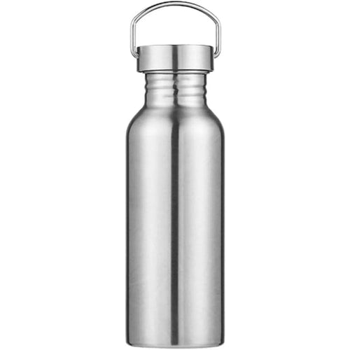 1000ML Stainless Steel Water Bottle, Non-Insulated Single-Wall, Dishwasher Safe, Plastic-Free 304 Metal Water Bottle, Wide-Mouth