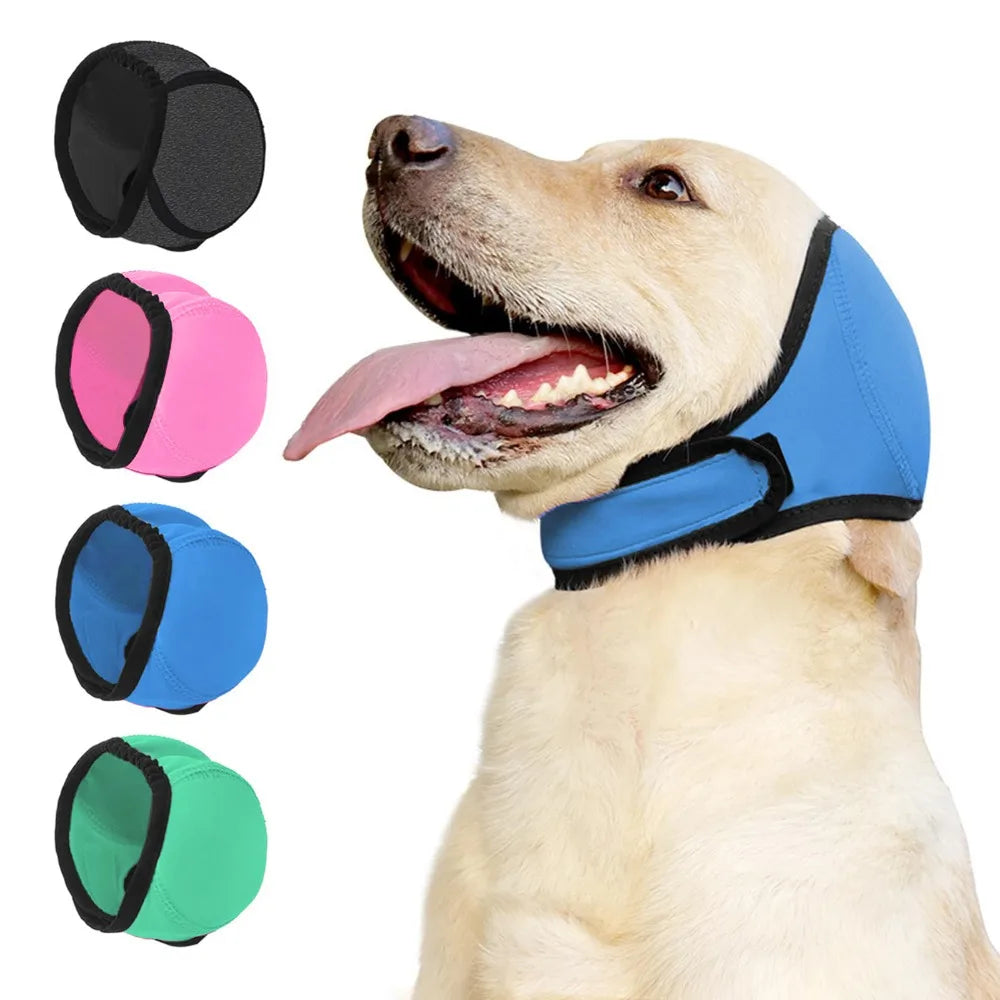 Noise Reduction Dog Ear Covers Hearing Protection Waterproof Dog Calming Earmuff Shock Proof Adjustable Pet Ear Muffs