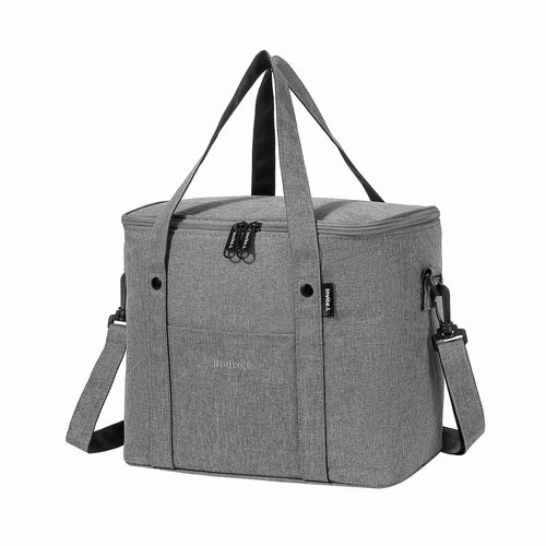 1Pc Insulated Lunch Bag for Men/Women, Reusable Large Lunch Cooler Box Tote Shoulder Strap for Work Office Picnic Beach Travel