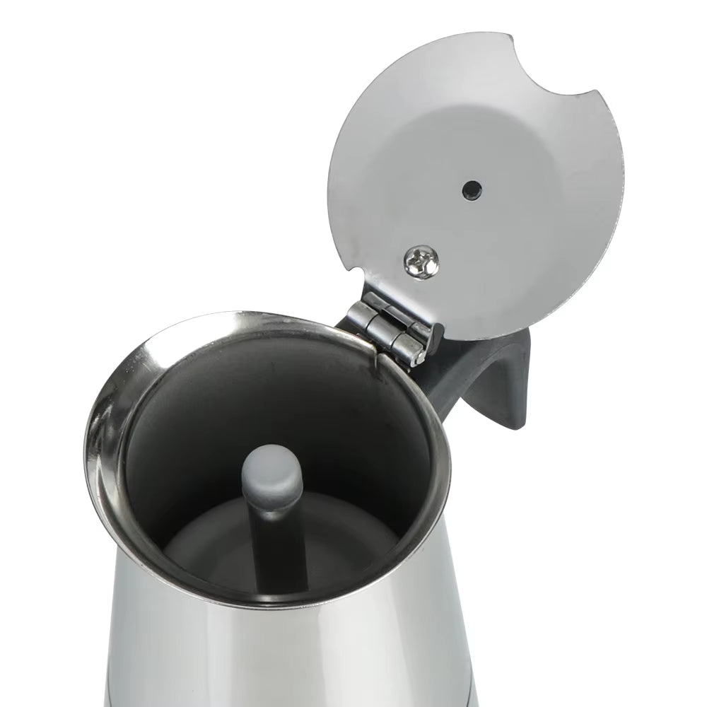 Stainless Steel Moka Coffee Maker Coffee Maker Pot Coffee Pot for Kitchen Mocha Espresso Latte Stovetop Filter 2/4/6/9 Cups